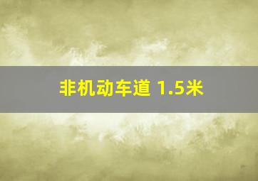 非机动车道 1.5米